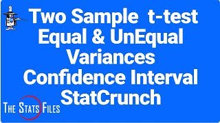 8.2.25 Confidence Interval for two-sample Mean Difference t-distribution StatCrunch