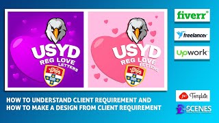 How to make a design from client requirement ( Fiverr project )| Design Scenes