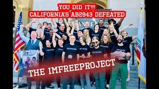 CALIFORNIA'S AB2943 DEFEATED!!!