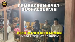 Pembacaan Ayat Suci Alquran Oleh Ma'rifah Rahman pada Acara Takziah Atas Wafatnya Mariama