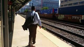 CSX intermodel & piggybacks passing L'enfant Station