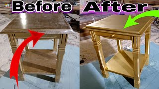 SMALL TABLE GOLDEN COLOUR SPRAY POLISH