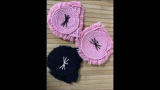 DIY Macrame Cat Face Coaster Tutorial: Cute & Functional Home Decor!