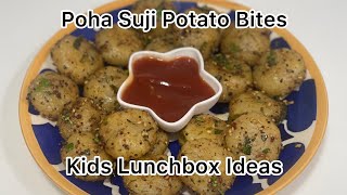 Quick Tiffin Recipe for kids|Healthy Sooji Poha Bites for Breakfast|Quick Evening Snacks|Easy Recipe