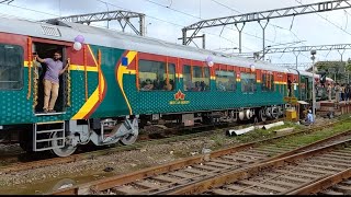 First Run of Legendary Deccan Queen with Brand New Livery LHB Coaches Departing from CSMT.