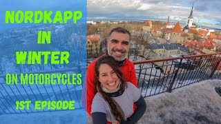 Nordkapp in Winter on Motorcycles - Episode 1