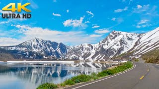 Sierra Nevada Mountain Scenic Drive on June Lake Loop California 4K