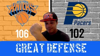 | New York Knicks vs Indiana Pacers | GREAT TEAM DEFENSE GETS IT DONE