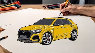 How to Draw an Audi RS Q8 (Step by Step)