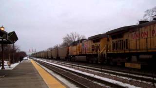 Union Pacific # 7088 Leads Coal Drag Through Elmhurst,Illinois