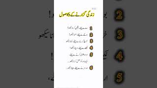 زِندگی گزارنے کے 6 اُصول #trendingshorts #youtubeshorts #urduquotes #deeplines #shorts #goldenwords