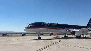 Former President Donald Trump is wheels down in Tuscon 🇺🇸 #donaldtrump #usanews #trump