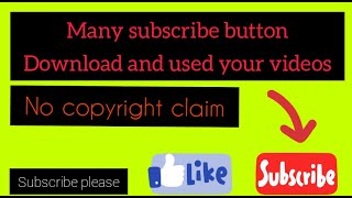 Subscribe button free | No Copyright claim | green screen subscribe button