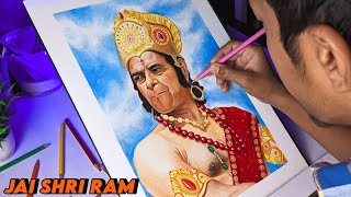 Lord Hanuman Drawing 🚩, with colour pencils, Jai Shree Ram