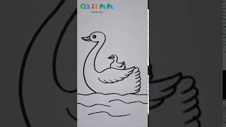 Together with Kids Simple Drawing: Goose