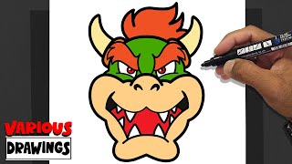 Как рисовать BOWSER The SUPER MARIO BROS. фильм | Очень просто