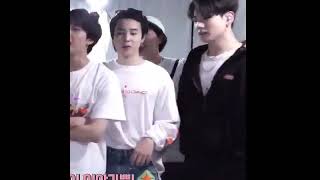 I think Jimin said something to Jungkook and then Jungkook hold Jimin's back😭#JIMIN #JUNGKOOK#jikook