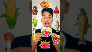 Emoji Food Eating ASMR😍😂 #asmr #mukbang #viral #shorts #asmrsounds #youtubeshorts