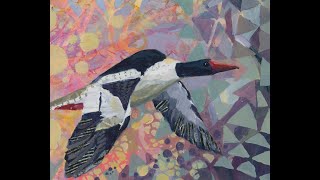 Final Painting and Collage of Common Merganser as Part of My 100 Day Project