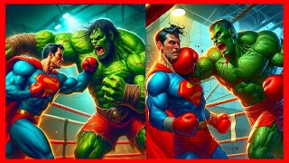 Superman vs Hulk #avengers #marvel #superhero #hulksmash