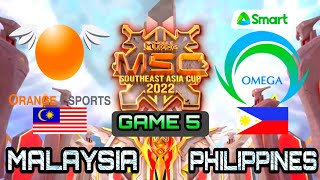 ORANGE ESPORT vs SMART OMEGA [ Game 5 ] MSC 2022 Playoffs Day 4 - Mobile Legends