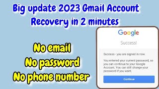 how to recover gmail account without phone number and recovery email 2023