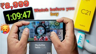 Realme C21 PUBG Test ⚡ Heating, Max Graphics, FPS meter 🥵 MediaTek Helio G35 Gaming Review