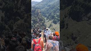 crowd at dangerous trek [baba barfani] #mahadev #shorts