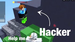 I somehow killed a hacker in roblox bedwars?!