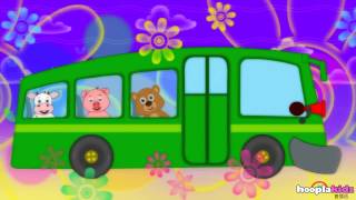 普通话 | Wheels On The Bus | 总线上的车轮 | Nursery Rhymes by HooplaKidz Mandarin