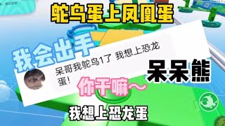 鸵鸟蛋上凤凰蛋 全程高能 无敌呆呆熊#蛋仔派对#呆呆熊【娱八最最前线】