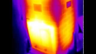 wood stove in infrared (thermal)/ Krāsns infrasrkanaja spektra