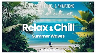 Chillout & Relax 1 Hour of Ai-Generated Chillout & Relaxation Music with Visuals / Summer Waves