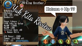 Build Katana Lvl 280 Review Katana +Hp VS Gravicep | King Brother #toramonline #kingofgamers