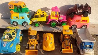 बच्चों aaj mini tractors monster car or jcb ke wheel ढूंढने gaye!! Golu Toys