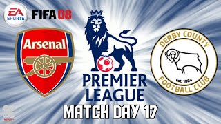 FIFA 08 (PS2) Match Day 17: Arsenal FC vs Derby County FC