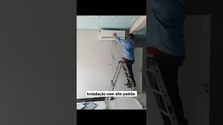 Infraestrutura + instalação de condicionador de ar GREE INVERTER 18.000 BTUs. @GreedoBrasil