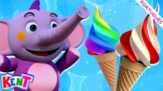 🍦 Canção do Sorvete | Eu Amo Sorvete | Vídeos Para Crianças | Kent o Elefante