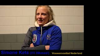 Simone Kets (VV Alkmaar): "Eindeljk heb ik weer gescoord, ik ben trots op het team!'