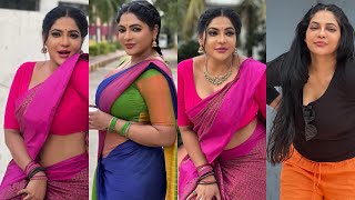 baakiyalakshmi serial actress reshma pasupuleti trending hot photoshoot video😍🥭🔥#actress