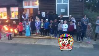 Lizzy The Clown performing fire at a Birthday Party Entertainment as a Clown Entertainer