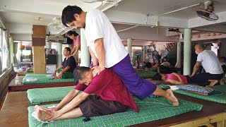 $3 Greatest THAILAND STREET MASSAGE by Chao Phraya River in Bangkok Thailand