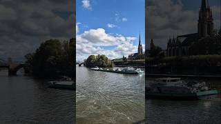 View from the Iron Bridge in Frankfurt.