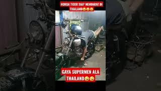 🔴LATIHAN GAYA  SUPERMAN  ALA THAILAND  OVER GIGI PAKE TANGAN#shortvideo #shorts #funny #hondatiger