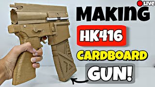 Working on cardboard HK 416 gun!! Live 🔴