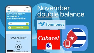 Fonmoney's current Cubacel promotion: Cubacel x 5. From November 6 to 12, 2023