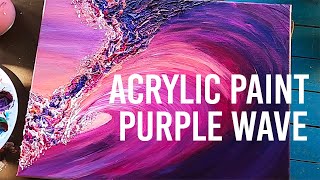 Purple Wave Acrylic Paint