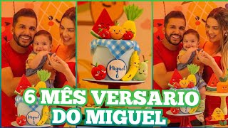 MÊS VERSARIO DO MIGUEL EMILY GARCIA E BABAL  COMEMORANDO O 6 MÊSVERSARIO  DO MIGUEL 🍉EMILY GARCIA 🍊