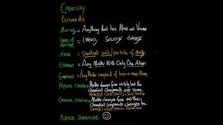 CHEMISTRY || Atom, Element & Compound | Lecture 3 | #science