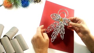 Zobacz jak zamieniłam rolki po papierze w ślicznego aniołka na święta, na choinkę 🎄Recykling♻️DIY 👼